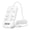 White, variant on Surge Protector Power Strip US Standard 6 AC Outlets 3 USB A 1 Type C 3.94FT Cord Fireproof Extension Cord,Black