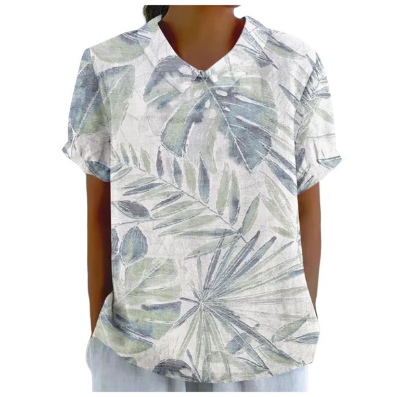 My Items Shirts for Women Women's Long Sleeve Shirts Womens Loose 1/2 Long Sleeve Blouse Tops Solid Casual Short Sleeve Shirt Blouse Xxxxxl