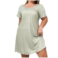 thumbnail image 1 of cfhntfmh Nuisette Sans Manches pour Femmes Grande Taille à Bretelles Spaghetti Col Rond Combinaison Intégrale Robe de Nuit Courte Babydoll Chemises de Nuit, 1 of 5