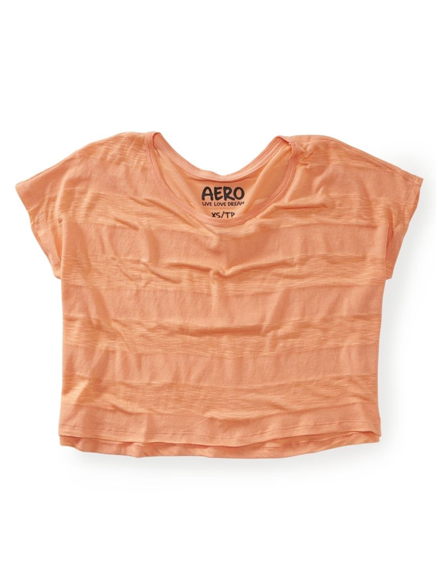 Aeropostale Juniors Cropped Striped Dorm Pajama Sleep TShirt 878 M