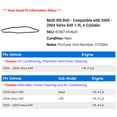 thumbnail image 2 of Multi Rib Belt - Compatible with 2000 - 2004 Volvo S40 1.9L 4-Cylinder 2001 2002 2003, 2 of 2