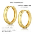 thumbnail image 7 of Jiamiaoi 18k Gold Plated Small Hoop Earrings for Men Women Hoop Earrings Stainless Steel Gold Hoop Earrings in 18MM /21MM /25MM Nickel Free Hoop Earrings Hypoallergenic, 7 of 7