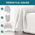 thumbnail image 3 of Turquoize Washable Sectional Slipcovers with Geometric Jacquard Pattern Tassel(Large: 71"x 102",White), 3 of 6