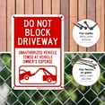 thumbnail image 4 of Do Not Block Driveway Sign, (SI-41165) 10x7 Aluminum, 4 of 9