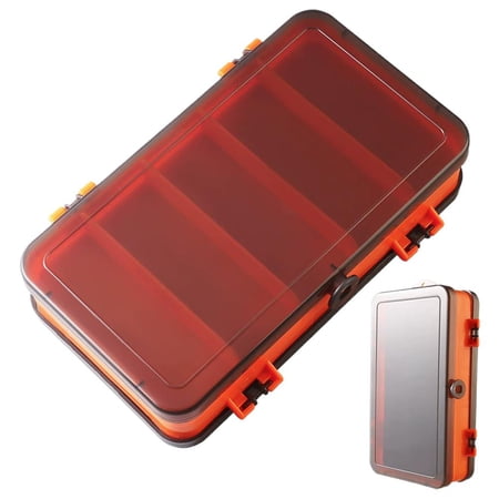Double-Sided Fishing Tackle Box for Lure Storage ABS & PP 7.09 x 3.94 x 1.97 Inch
