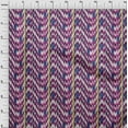 thumbnail image 3 of oneOone Cotton Silk Fabric Stripe & Chevron Ikat Print Fabric BTY 42 Inch Wide, 3 of 4