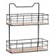 thumbnail image 3 of Estante de almacenamiento de hierro BLESIY Soporte de pared de 2 niveles negro, 3 of 8