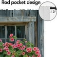 thumbnail image 3 of Rustic Barn Door Window Treatment Curtains Retro Wooden Board Pink Flowers Green Leaves Country Farmhouse Semi Blackout Rod Pocket Curtain Set for Bedroom 42x54 Inch, 3 of 6