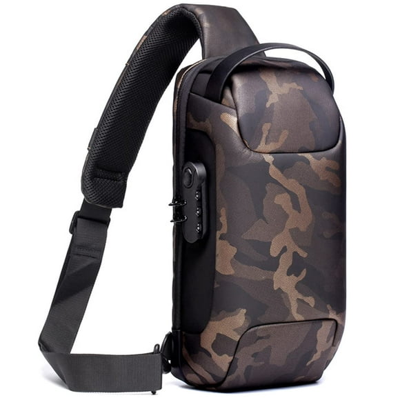 Mochila tipo bandolera HOXSURY, antirrobo, impermeable, puerto USB