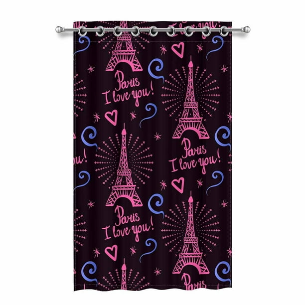Mkhert Pairs I Love You Blackout Window Curtain Drapes Bedroom Living Room Kitchen Curtains 52x84 Inch Walmart Com Walmart Com