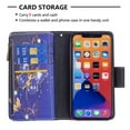 thumbnail image 3 of Compatible with  13 Detachable Magnet Zipper Wallet Leather Case Cash Pocket with Multiple Card Slots Holder Wrist Strap Removable Cover, 3 of 8