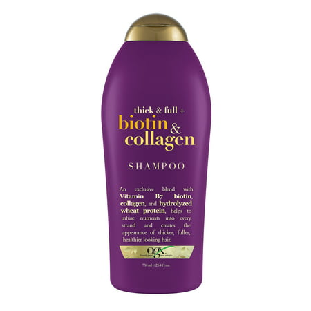 OGX Thick & Full + Biotin & Collagen Shampoo, 25.4 FL (Best Biotin Shampoo For Hair Loss)