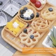 thumbnail image 6 of Tcwhniev 4Pack Rosette Mould Set, Bunuelos Mold with Wooden Handle, Rosette Cookie Bunuelos Tool Star Flower Circle Aluminium Cast Waffle Molds Set with 3 Interchangeable, 6 of 7