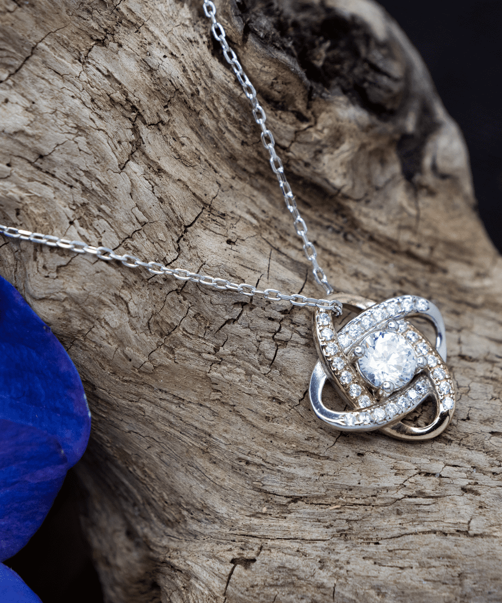 Love Knot Rose Gold Necklace,Soul Sister Love Knot Rose Gold Necklace, Best Friend Forever Gift, Soul Sister Gift, Jewelry Gift