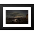 thumbnail image 2 of Johan Christian Dahl 14x11 Black Modern Framed Museum Art Print Titled - Copenhagen Harbor by Moonlight (1846), 2 of 5