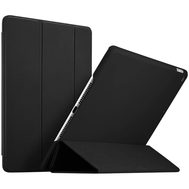 Étui Ultra Mince Compatible avec Ipad 2018 / Ipad 2017 Modèle 9.7 Pouces - Étui Intelligente avec Dos Caoutchouté - Magnétique avec Fonction Veille / Réveil Automatique - Noir