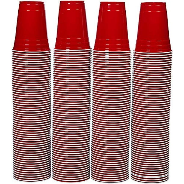 Basics 16Ounce Disposable Plastic Cups, Red Pack of 240 Walmart