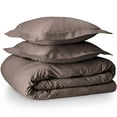thumbnail image 3 of Bare Home Luxury 4 Piece Duvet Insert + Duvet Cover Set - Premium 1800 Ultra-Soft Brushed Microfiber - Hypoallergenic, Easy Care, Wrinkle Resistant (Full/Queen, Taupe), 3 of 4