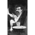 thumbnail image 2 of Samuel Langhorne Clemens N(1835-1910). 'Mark Twain.' American Writer And Humorist. Caricature Portrait Oil By Theodore, 2 of 4