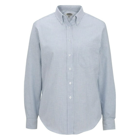 Women's Full Cut Long Sleeve Oxford Blouse 5077