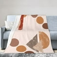 thumbnail image 1 of DouZhe Ultra-Soft Micro Fleece Lightweight Flannel Bed Blanket, Bohemian Geometric Aesthetic Print Cozy Warm Throw Blankets, 80"x60", 1 of 7