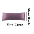 thumbnail image 2 of PiccoCasa 2 Pack Satin Body Long Pillowcases, King Mauve, 2 of 8