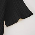 thumbnail image 4 of JUUYY Men's 2 Piece Set Pleated Texture Button Down Short Sleeve Collar Shirt Relaxed Fit Elastic Waist Long Pants Vacation Outfit Black L, 4 of 8