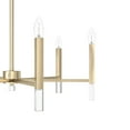 thumbnail image 4 of Hunter - Sunjai 6-light Alturas Gold, Large Chandelier, Dimmable, Formal Style, Candle Shaped, for Bedrooms, Dining, Living Rooms - 19519, 4 of 8