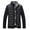 Black, variant on Men's Plush Turtleneck Stand Collar Long Sleeve Color Block Leisure Plush Sweater Coat Thickened Stand Collar Warm Sweater Sweater