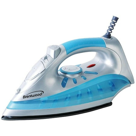 780 Burled Iron Finish - Brentwood Appliances MPI-60 Nonstick Steam/Dry, Spray Iron with Silver Finish