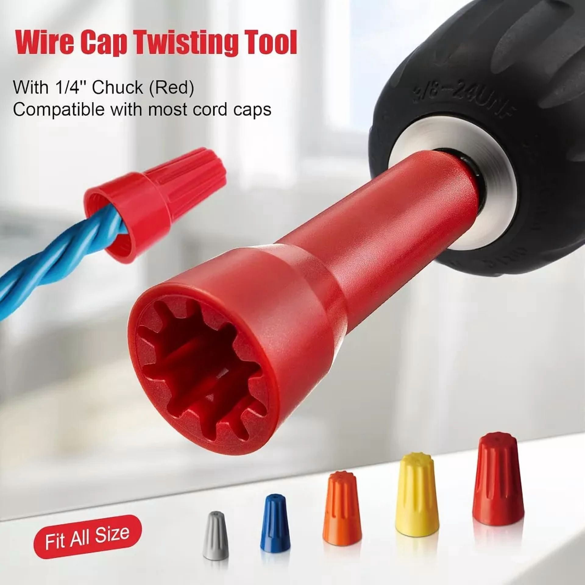 CRESTIN- 3X Wire Stripping&Twisting Tool Electrical Drill Wire Stripper Cable Nut Twister