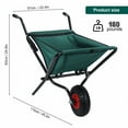 thumbnail image 4 of AQRS Wheel Barrow, Collapsible Wheelbarrow, Lightweight Durable Foldable Wheelbarrow, 600D Oxford Cloth Garden Tool Cart, Large Capacity Foldable Yard Cart for Rocks, Weeds and Plants, 4 of 6
