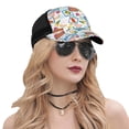 thumbnail image 5 of Lsque Summer Stamp Printed Trucker Hat - Baseball Cap for Men Women - Breathable Mesh Side, Adjustable Fit - for Casual Wear, 5 of 7