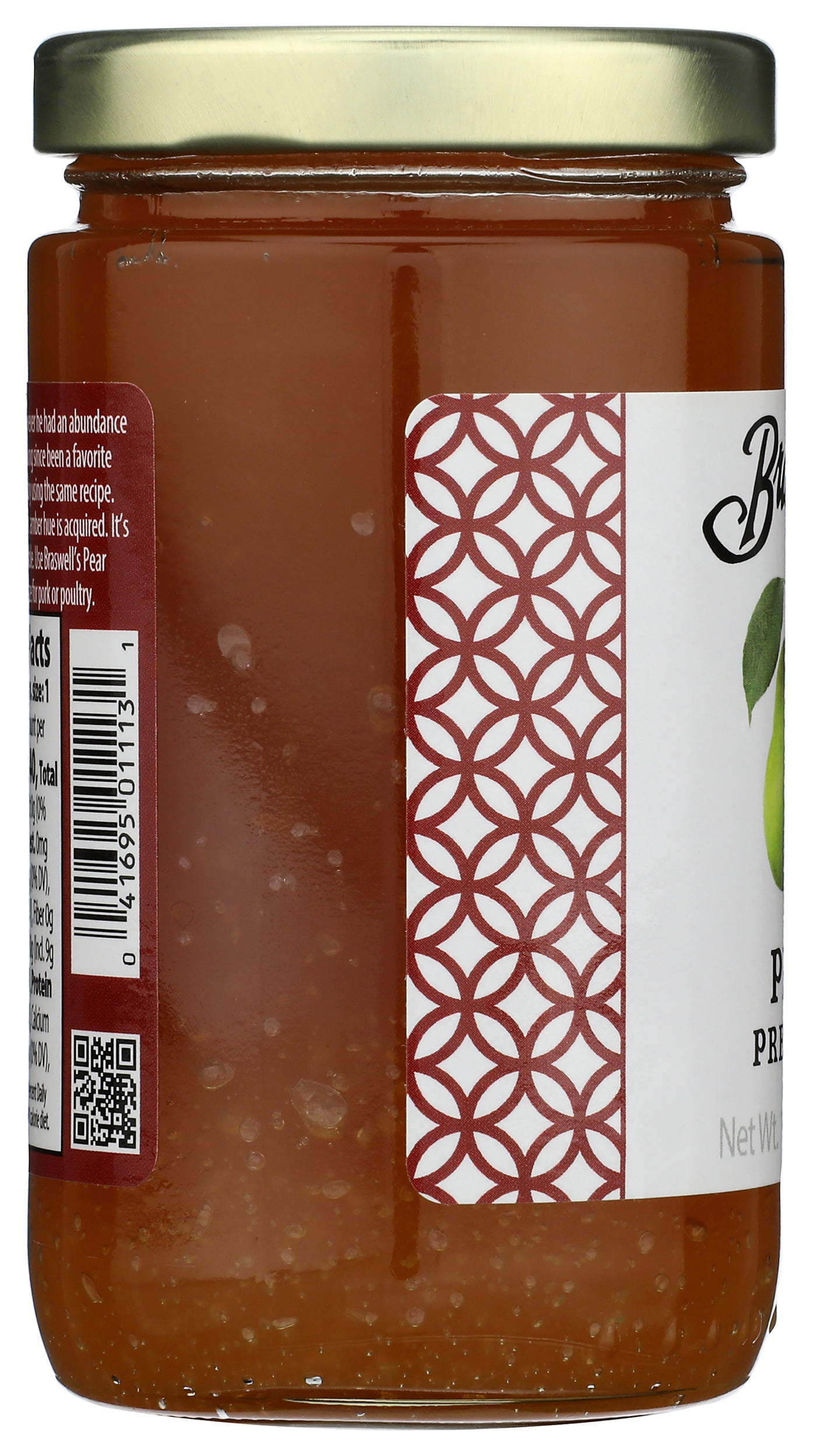 Pack of 6, Braswell's Pure Pear Preserves, 10.5 oz