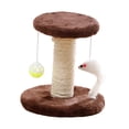thumbnail image 4 of jinwen Cat Scratch Post Cat Post with Ball Toy Cat Exercise Plaything with Toy Ball Pet Brown, 4 of 9