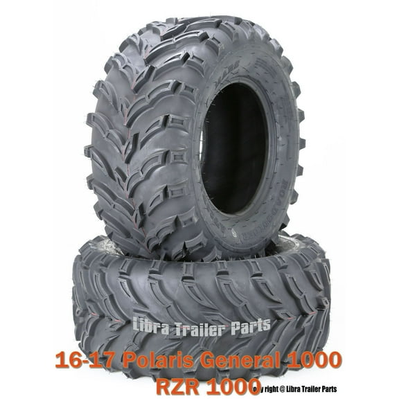 16-17 Polaris General 1000 RZR 1000 ATV Rear Tire Set 27x11-12 /6PR