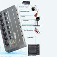 thumbnail image 3 of Mezclador de teclados de 4/6/8 canales, fácil operación, mezclador de bajos TYPE-C 5V 2A, conveniente, 3 of 7