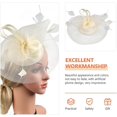 thumbnail image 3 of White Fascinator Fashion Headbands Fascinators Hat Flower Mesh Ribbons, 3 of 5
