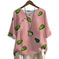 thumbnail image 1 of CLOOCL Plus Size Women T-Shirts Cartoon Avocado Printed Blouse Harajuku Shirts Tops, 1 of 6