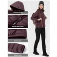 thumbnail image 5 of Off Road Ventures Women's Lightweight Puffer Jacket Packable Waterproof Hooded Winter Quilted Puffer Coat for Traveling Snow Ski, 5 of 8