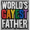 thumbnail image 2 of Worlds Gayest Father Queer Parent Men's Big & Tall Graphic Hoodie Brisco Brands 4X, 2 of 4