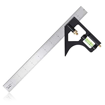 TEHAUX High Precision Woodworking Square Ruler T shaped Ruler Carpentry Measuring Tool