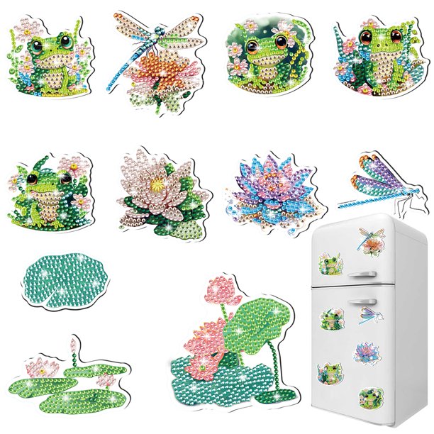 Imanes para refrigerador Ndcxsfigh con Diamante 11/12 uds Pokemon