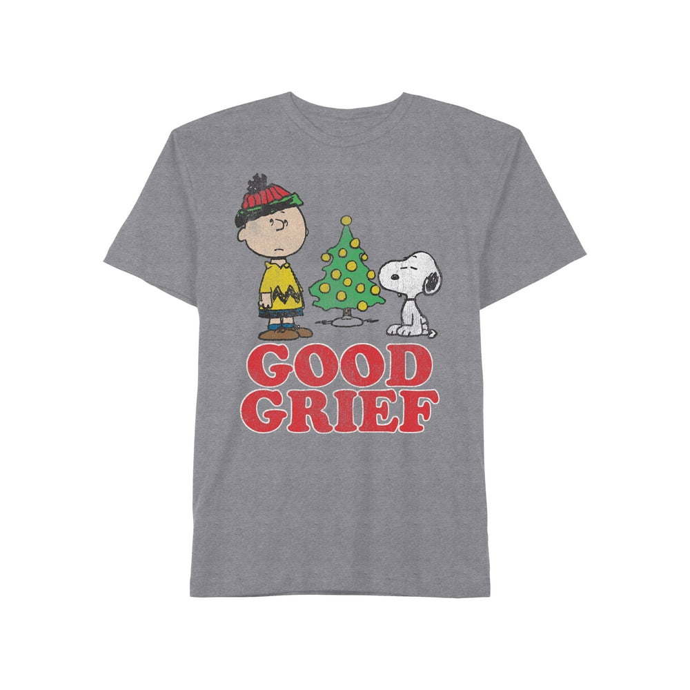 Peanuts - Men's Peanuts Snoopy Good Grief Seasonal Christmas Holiday 