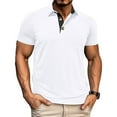 thumbnail image 1 of Golf Shirts for Men with Pocket Short Sleeve T-Shirts Mens Casual Solid Color Pullover Button Collared Slim Breathable Athletic Workout Tees Tops, 1 of 7