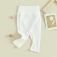 thumbnail image 3 of Bagilaanoe Newborn Baby Boy Girl Pants Solid Color Elastic High Waist Bottoms 3M 6M 12M 18M Infant Leggings Casual Trousers, 3 of 6