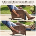 thumbnail image 6 of Bellefurn Outdoor Rocking Recliner Chairs,Patio Wicker Rocking Chairs Outdoor Lounge Chairs with Adjustable Backrest & Footrest,Reclining Lounge Rocker Chair for Outdoor,Fire Pit,Pool,Garden, 6 of 10