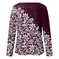 thumbnail image 5 of Owordtank Camouflage Shirts for Women Long Sleeve Loose Fit Tops Crewneck Color Block Pullover Print Pullover Tops, 5 of 5