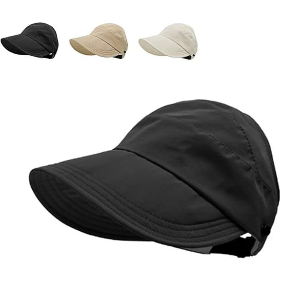 Sun Hats for Women,Outdoor Uv Protection Hollow Top Sun Hat,Djustable Outdoor Bucket Hat,Breathable Quick-Drying