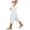 White, variant on BUIGTTKLOP Cropped Linen Pants for Women Drawstring Wide Leg Cotton Capris 2026 Casual Summer Boho Baggy Palazzo Trouser